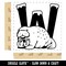 Animal Alphabet Letter W for Walrus Square Rubber Stamp for Stamping Crafting
